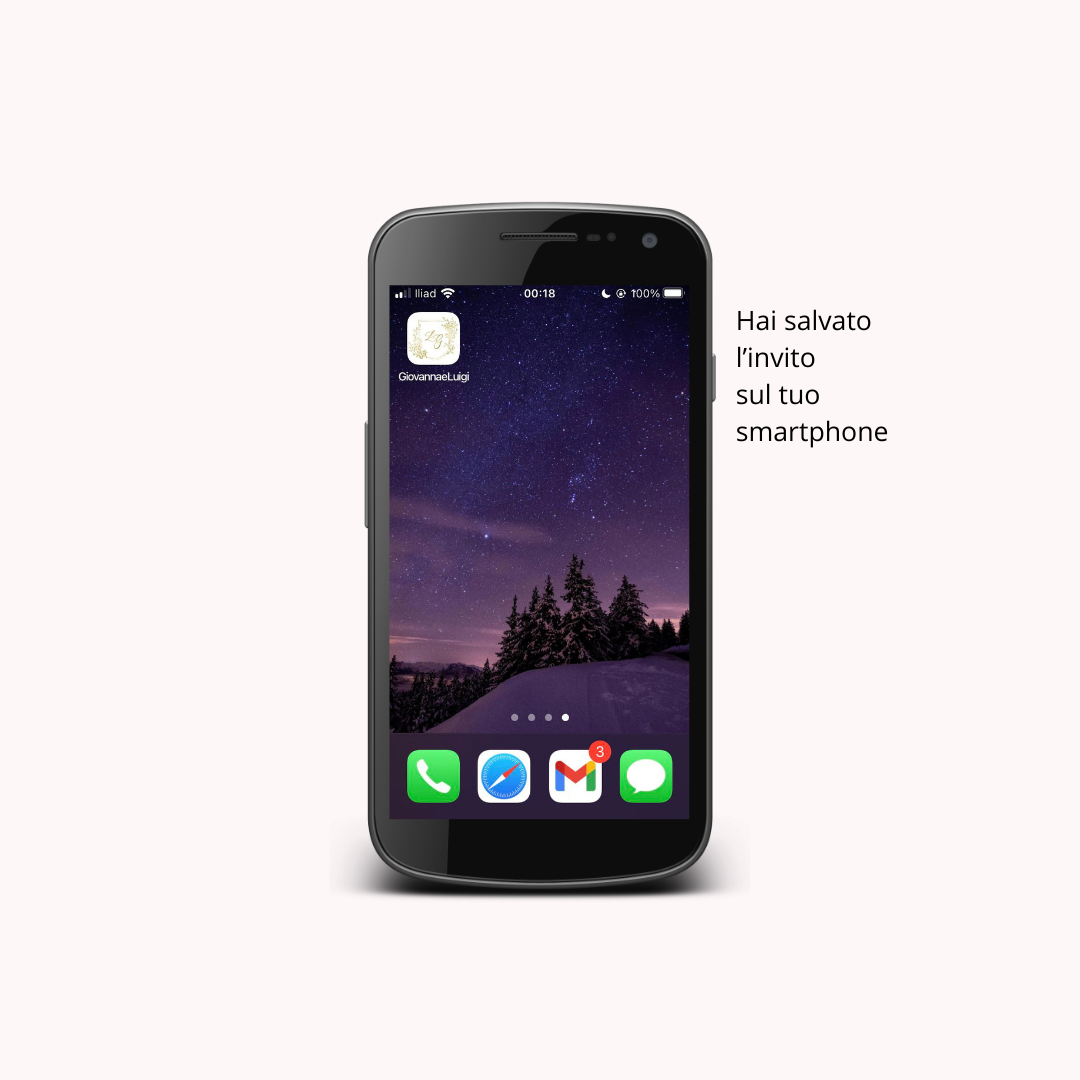 Home dello smartphone e icona app